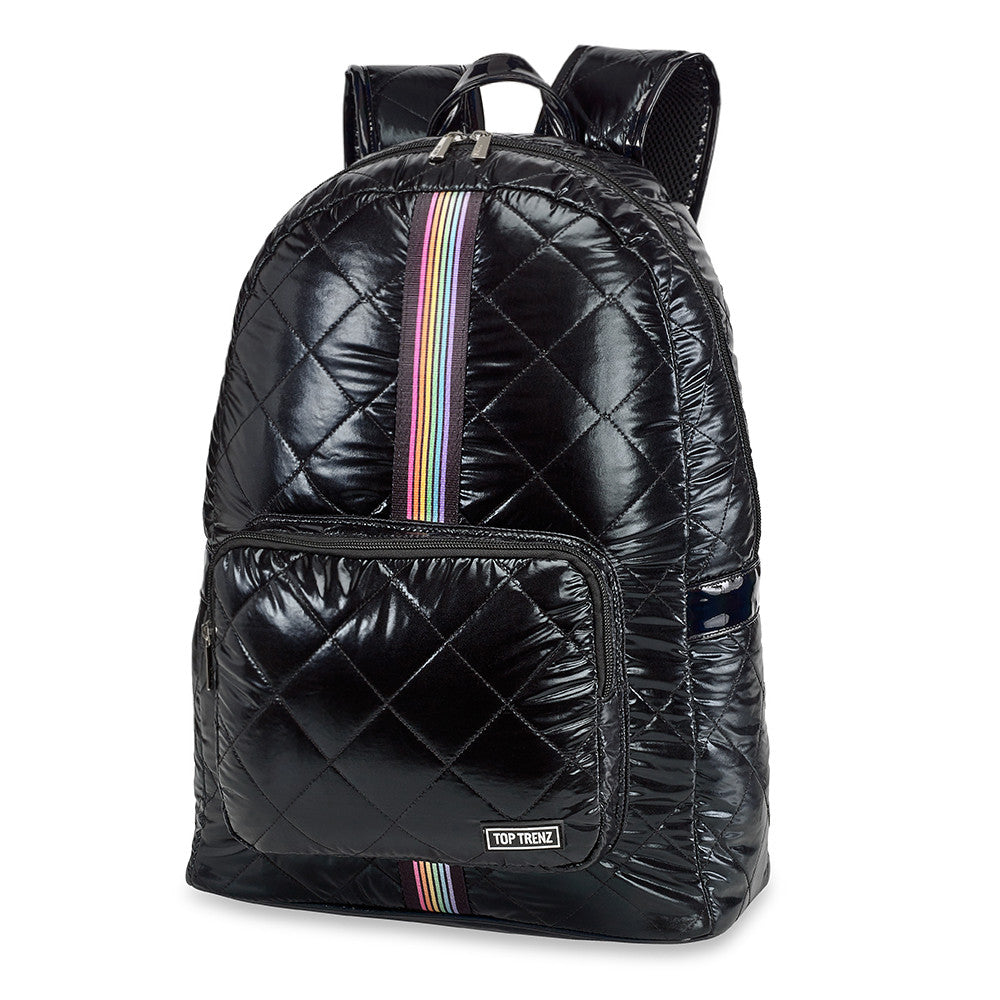 Top Trenz Best Voted Kids School Black Puffer Backpack Bags