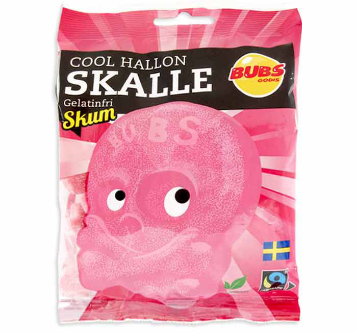 Top Trenz Bubs Cool Raspberry Sour Skulls – Trendy Swedish Sour Candy Candy
