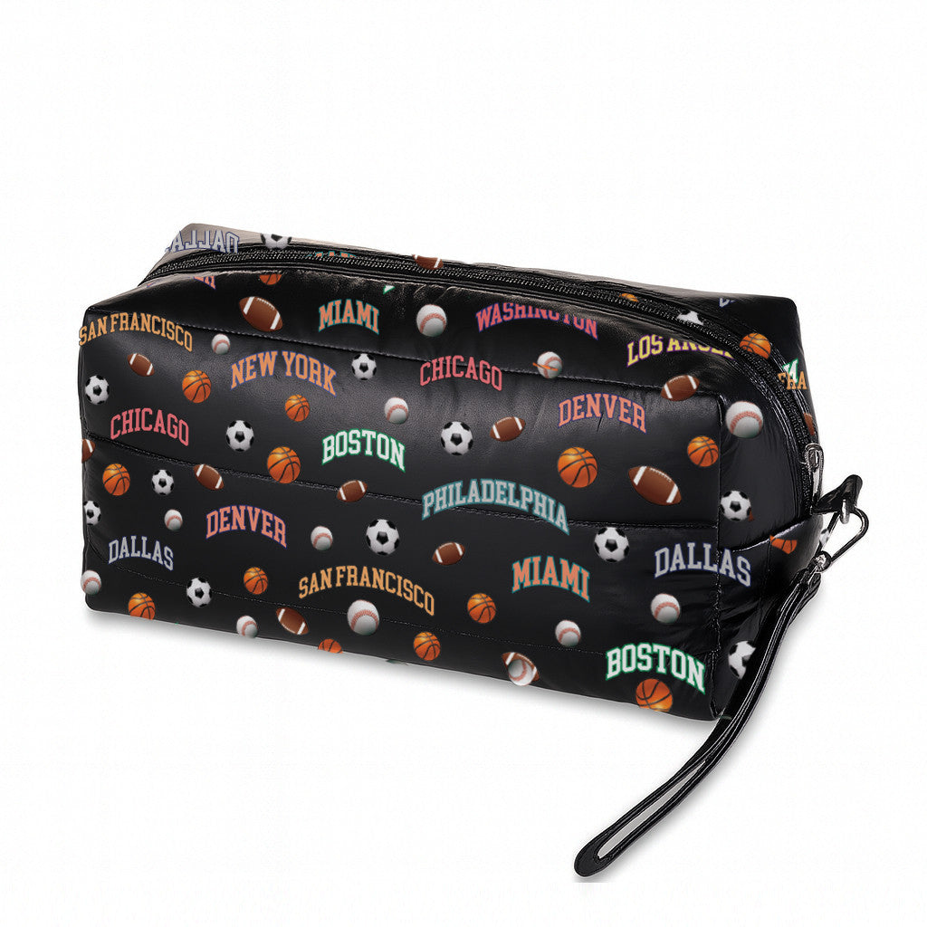 Top Trenz All Star City Boys Puffer Toiletry Bag - Sports Travel Kit Bags