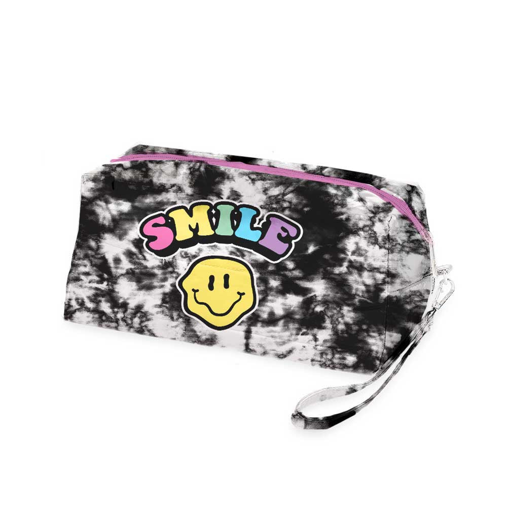 Top Trenz Blackout Puffer Cosmetic Bag – Compact Tie-Dye Design for Camp Bags