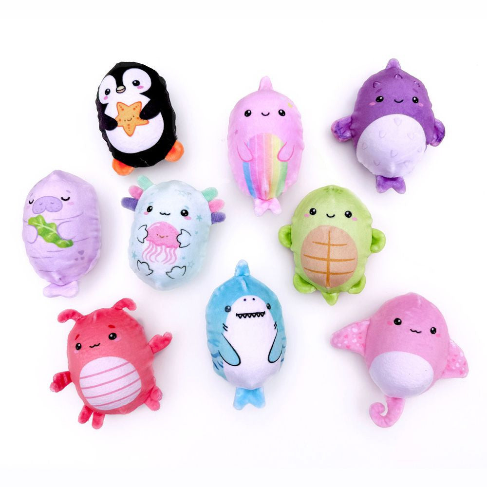 Top Trenz Bubble Stuffed Squishy Friends – Sea Life Edition - Plush Fidget Ball Sensory Toy Toys