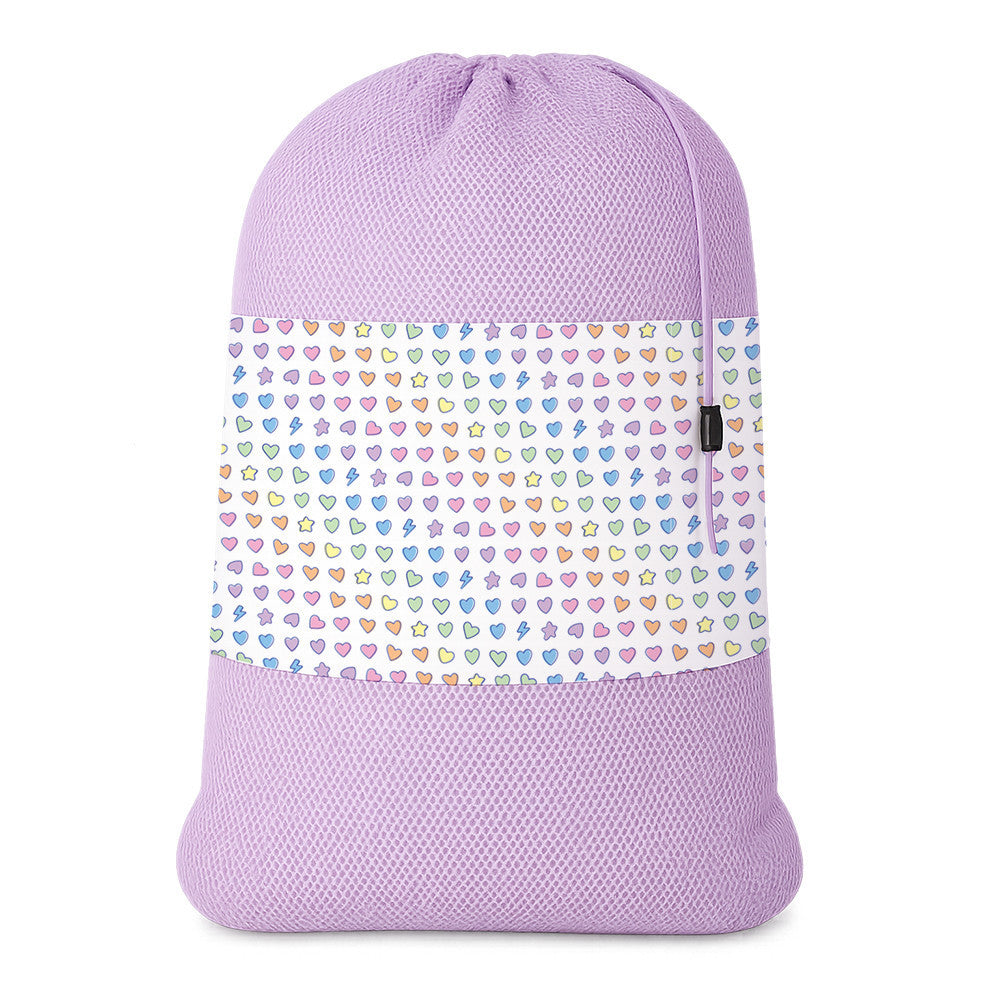 Top Trenz Rainbow Remix Mesh Laundry Bag – Camp & Dorm Essential - Top Trenz Bags