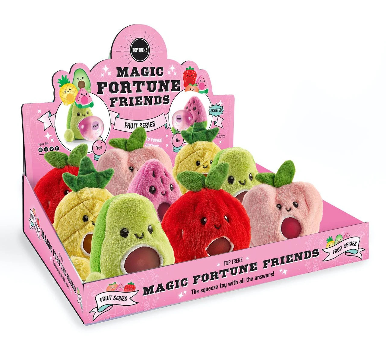 Top Trenz Magic Fortune Friends Fruit Plush Squishy Water Toy Toys|Plush