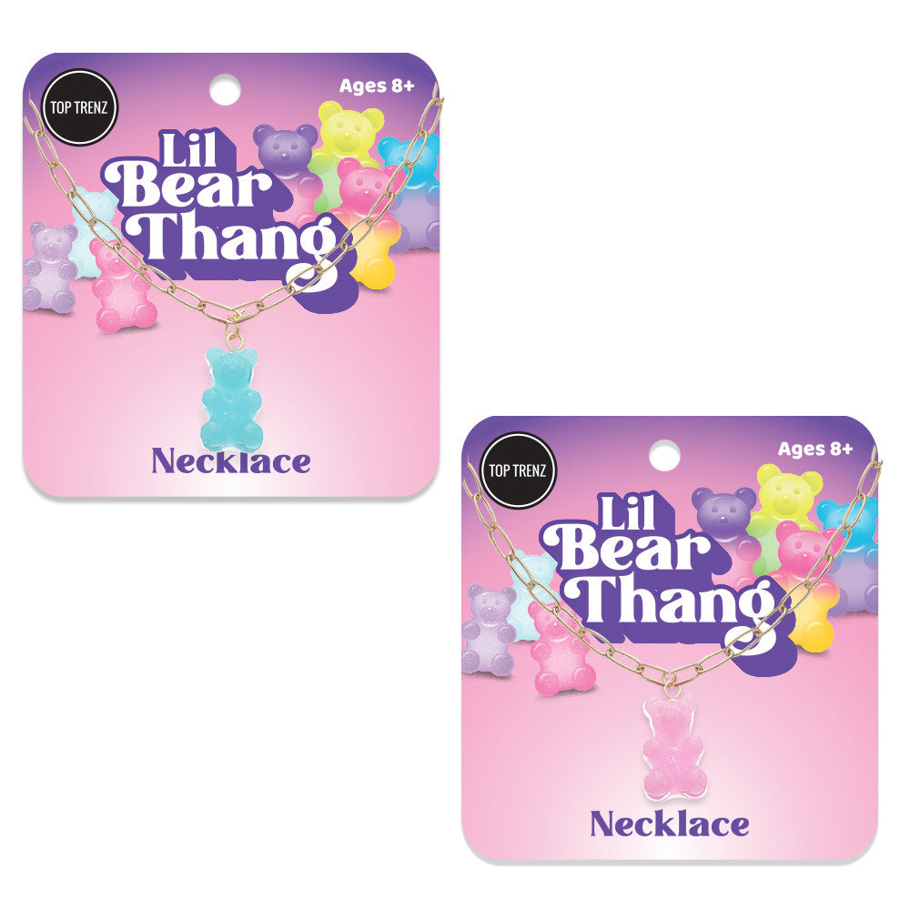 Top Trenz Unique Bear Paperclip Charm Necklaces Accessories