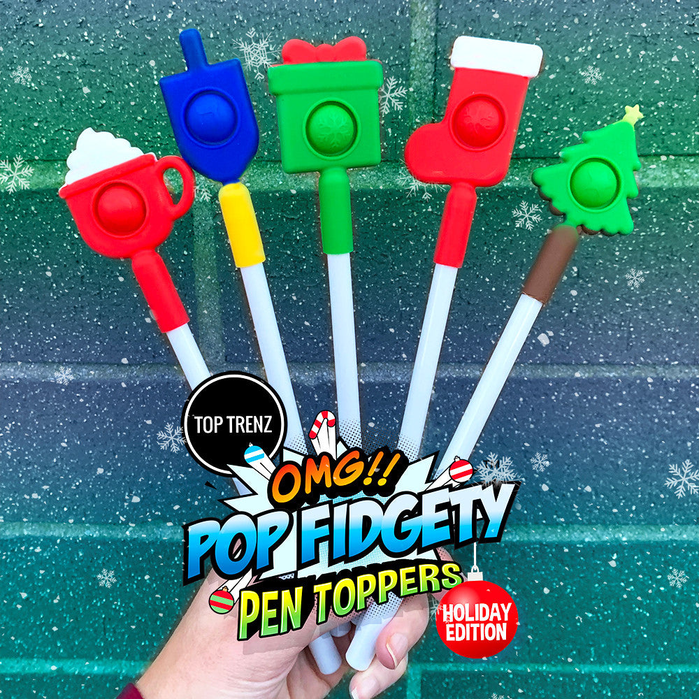 Top Trenz OMG Pop Fidgety - Holiday Pen Topper Toys|Holiday