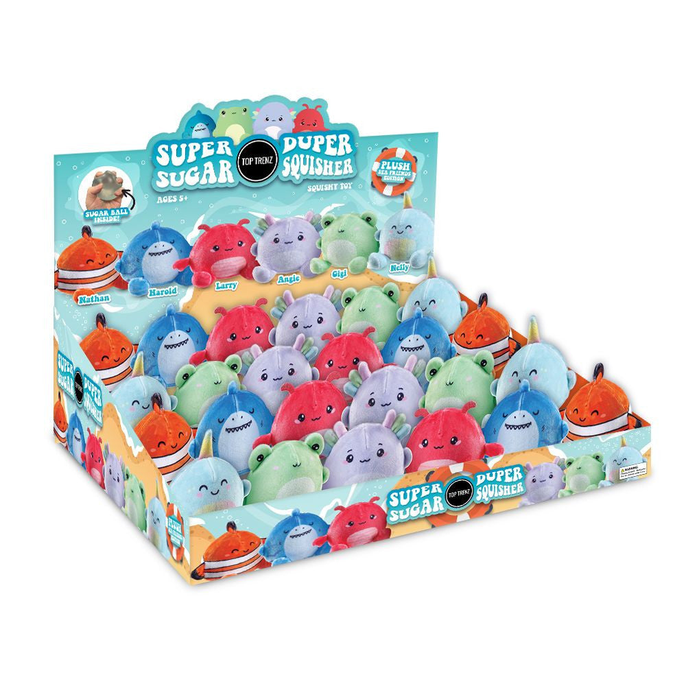 Top Trenz Super Duper Sugar Squishers – Plush Sea Friends Edition Toys|Plush