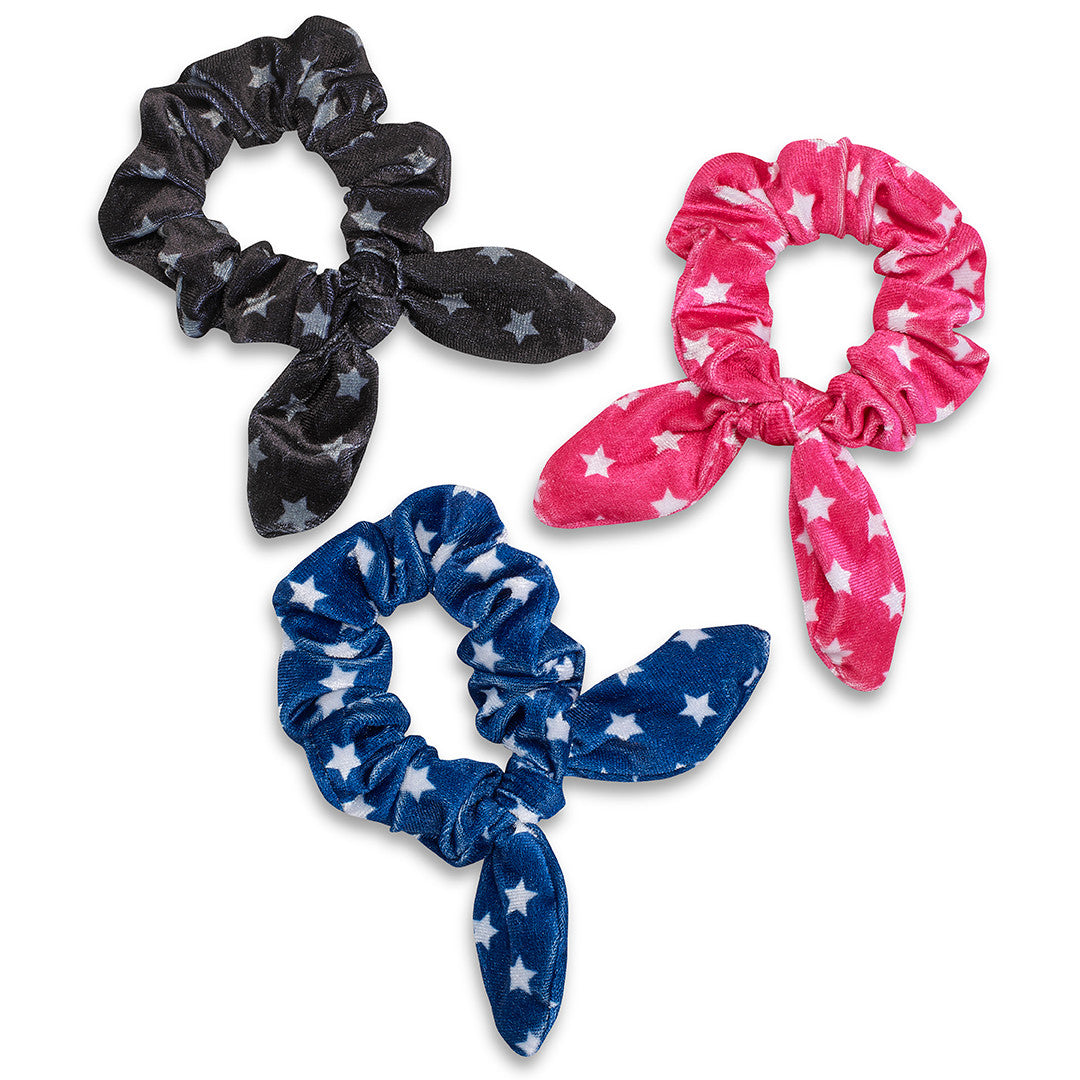 Top Trenz Velvet Knot Star Scrunchies Accessories