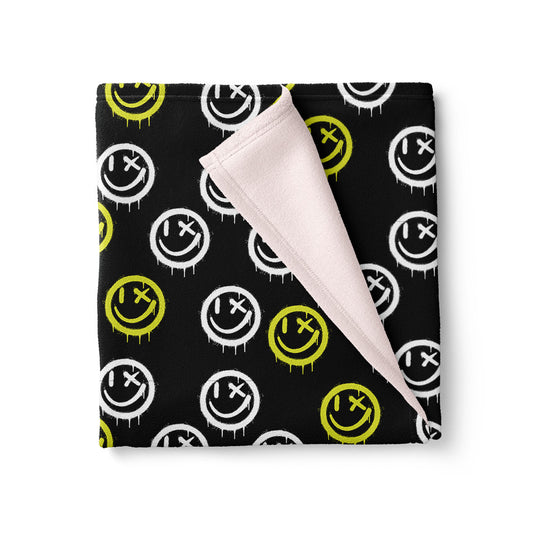 Top Trenz Hype Print Fuzzy Throw Blanket For Bedrooms And Dorm Rooms Apparel