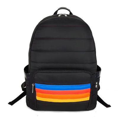 Top Trenz Puffer School School bags with rainbow stripe designs Bags