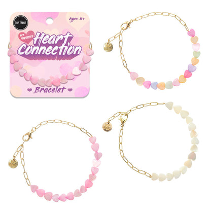 Top Trenz Cute and Trendy Paperclip Heart Bracelets Accessories|Holiday