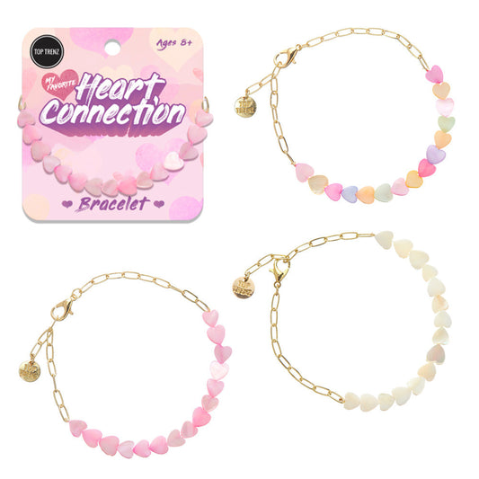 Top Trenz Cute and Trendy Paperclip Heart Bracelets Accessories|Holiday