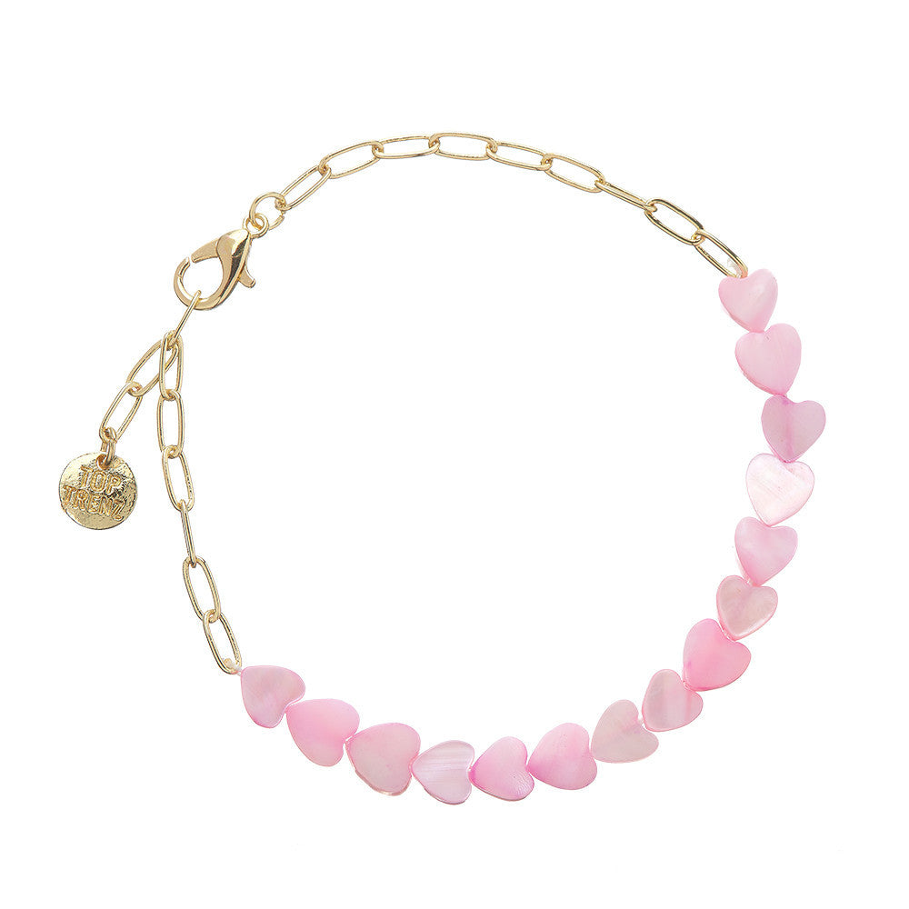Top Trenz Cute and Trendy Paperclip Heart Bracelets Accessories|Holiday