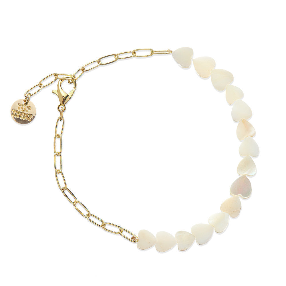 Top Trenz Cute and Trendy Paperclip Heart Bracelets Accessories|Holiday