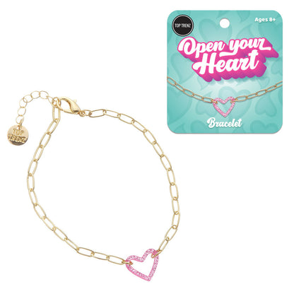 Top Trenz Chic Paperclip Heart Bracelets For Kids And Tweens Accessories|Holiday
