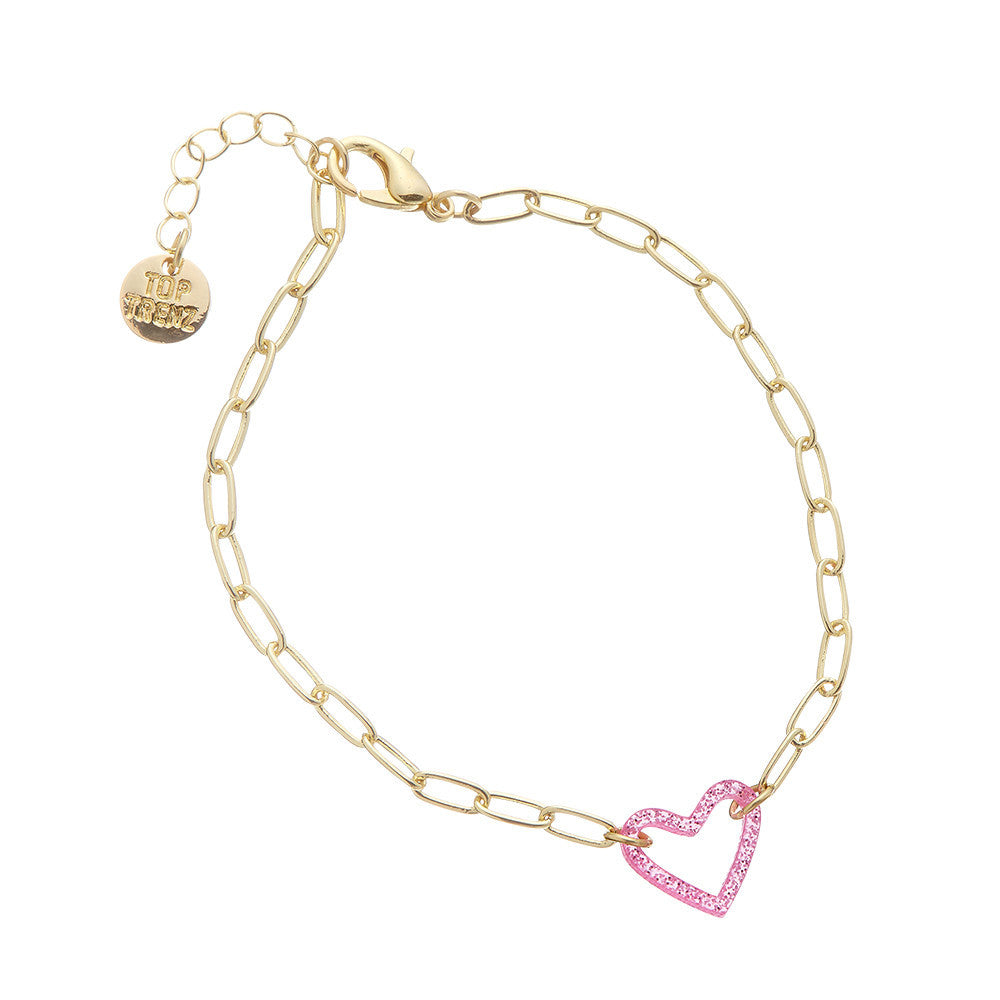 Top Trenz Chic Paperclip Heart Bracelets For Kids And Tweens Accessories|Holiday