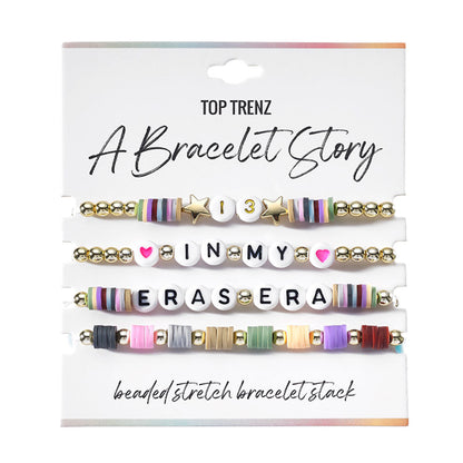 Top Trenz In My Eras Era Bracelet Story Set – 4-Piece Collection Accessories