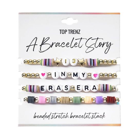 Top Trenz In My Eras Era Bracelet Story Set – 4-Piece Collection Accessories