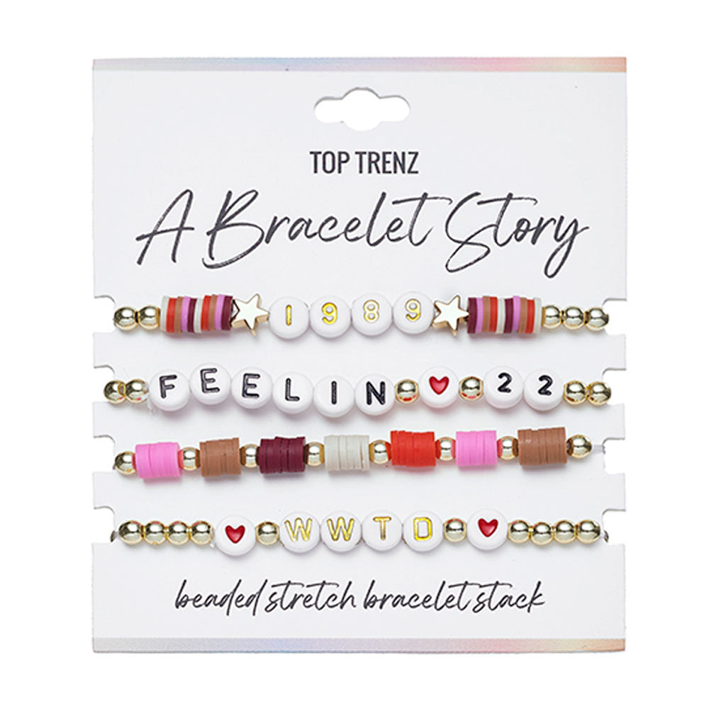 Top Trenz Feelin' 22 Bracelet Story Set – 4-Piece Collection Accessories