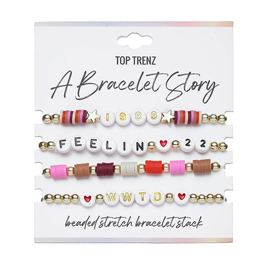 Top Trenz Feelin' 22 Bracelet Story Set – 4-Piece Collection Accessories
