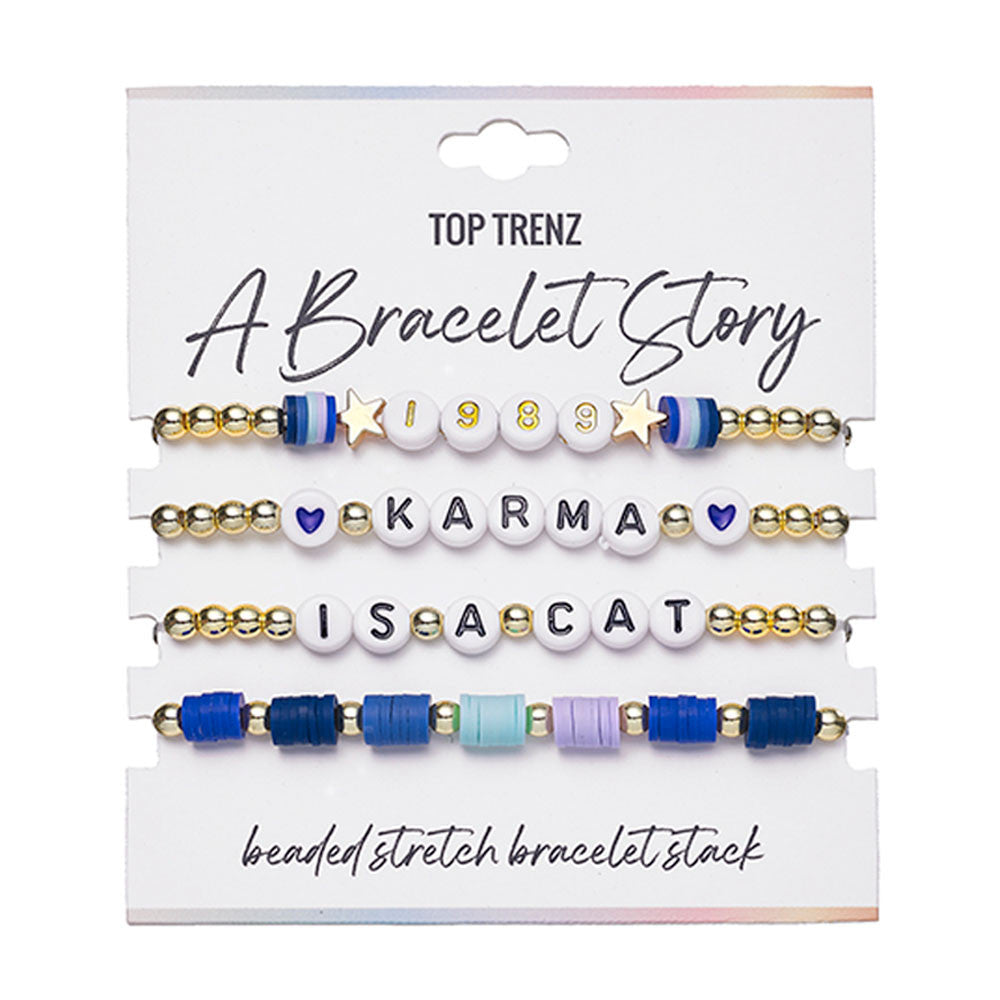 Top Trenz “Karma Is a Cat” – A Bracelet Story Set of 4 Accessories