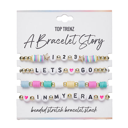 Top Trenz 1, 2, 3, Let’s Go! Bracelet Story Set – 4-Piece Collection Accessories