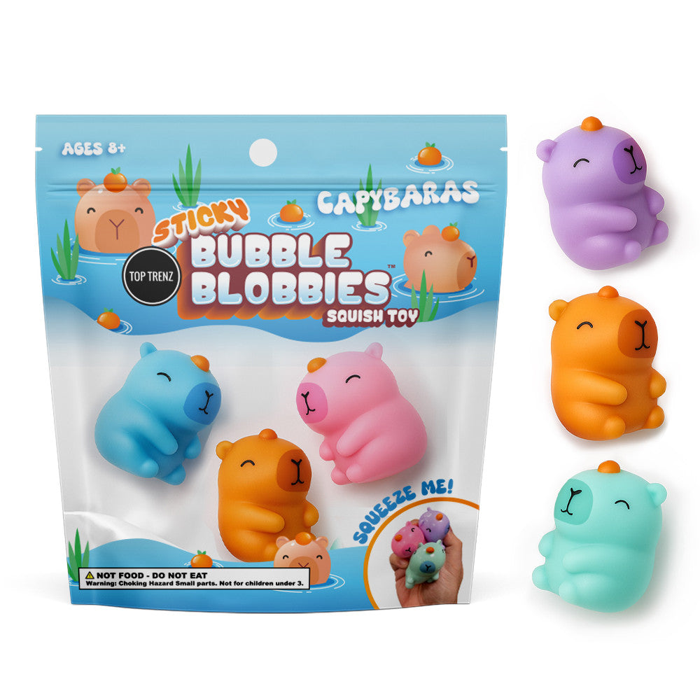 Top Trenz Sticky Fidget Bubble Foam Capybara Toy Toys