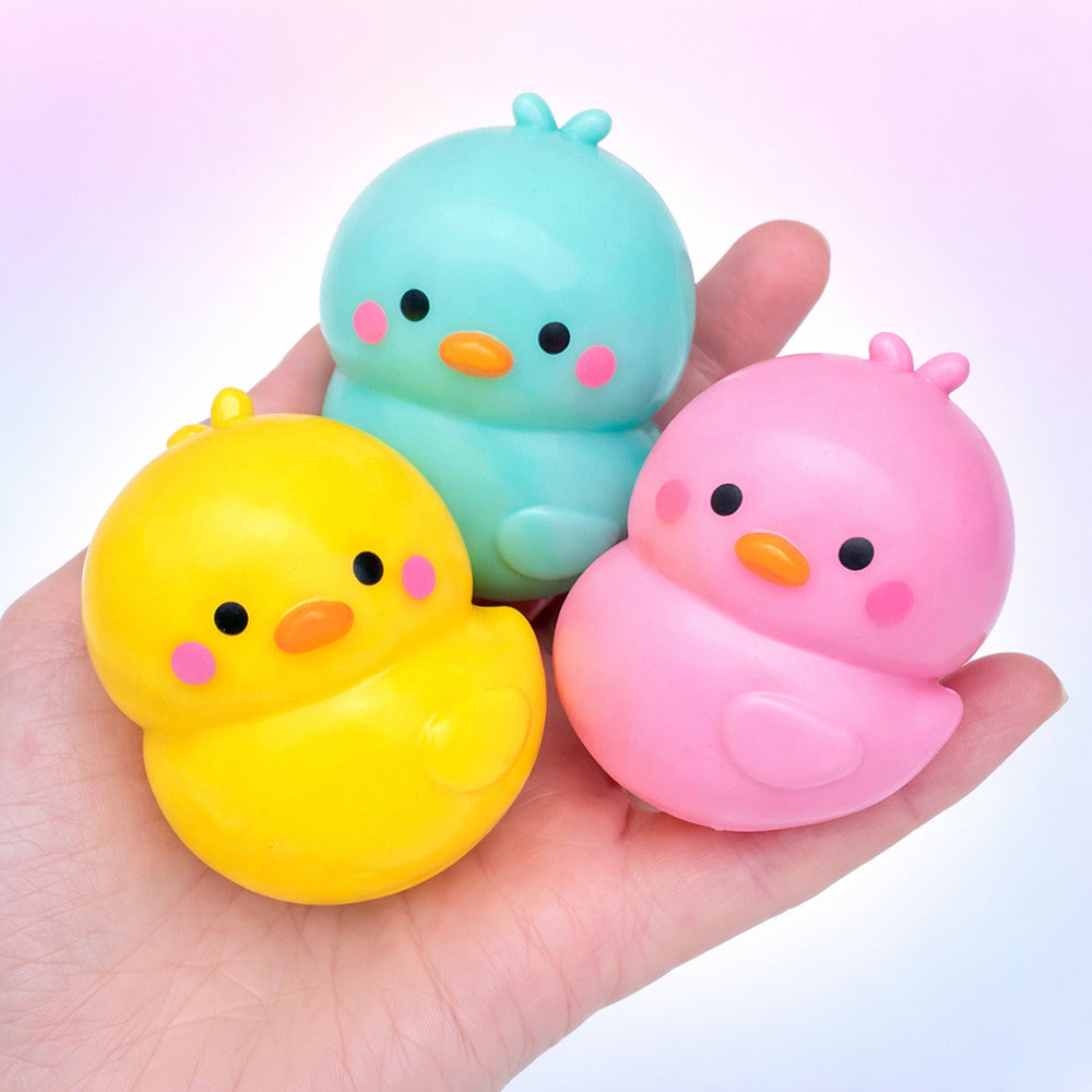 Top Trenz Sticky Bubble Blobbies – 3-Pack Squishy Duck Fidget Toys - Stretch, Stick & Squeeze Toys