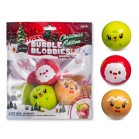 Top Trenz Sticky Bubble Blobbies -Christmas Edition Toys|Holiday