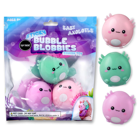 Top Trenz Sensory Sticky Fidget Bubble Foam Axolotl Toy Toys
