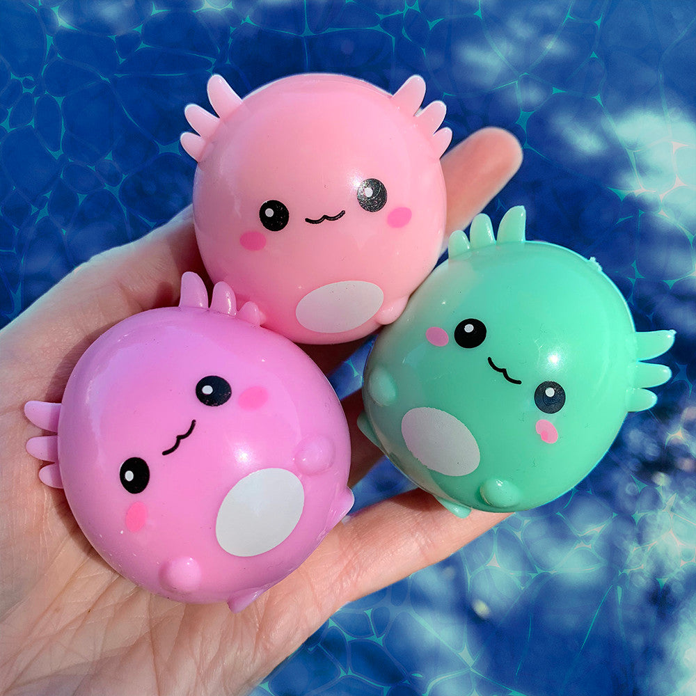 Top Trenz Sensory Sticky Fidget Bubble Foam Axolotl Toy Toys