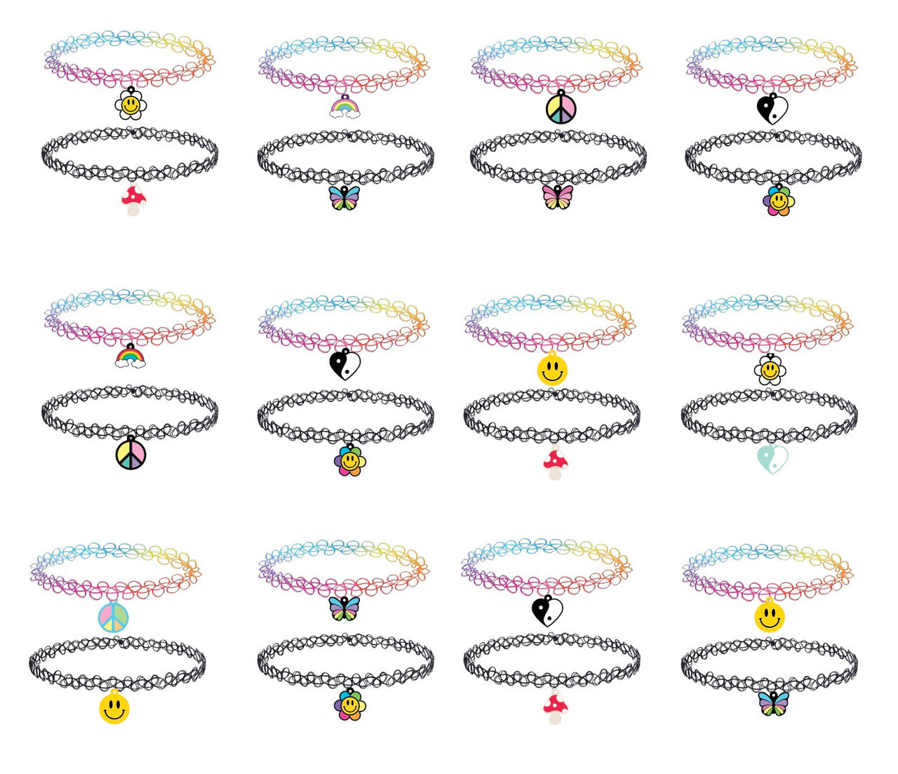 Top Trenz Tattoo Charm Accessory Necklaces For Kids And Tweens Accessories