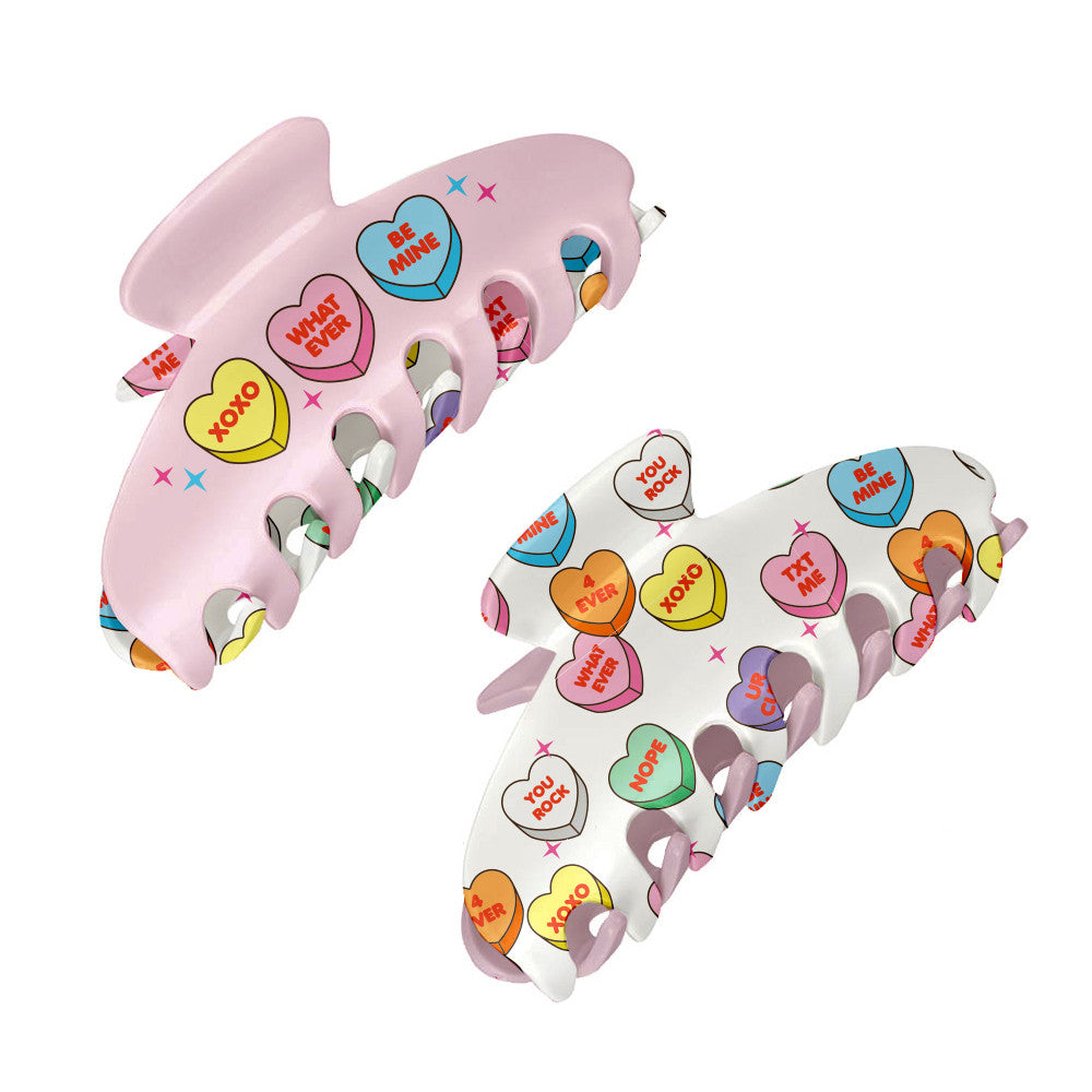 Top Trenz Large Two Sided Candy Printed Claw Hair Accessory Clip Accessories|Holiday
