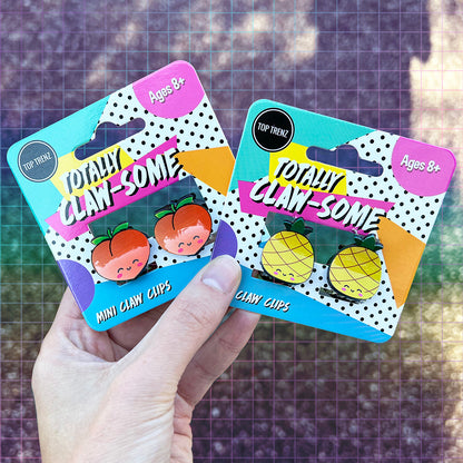 Top Trenz Mini Peach Claw Clips Accessories