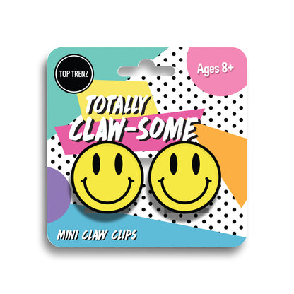 Top Trenz Mini Yellow Happy Claw Clips Accessories