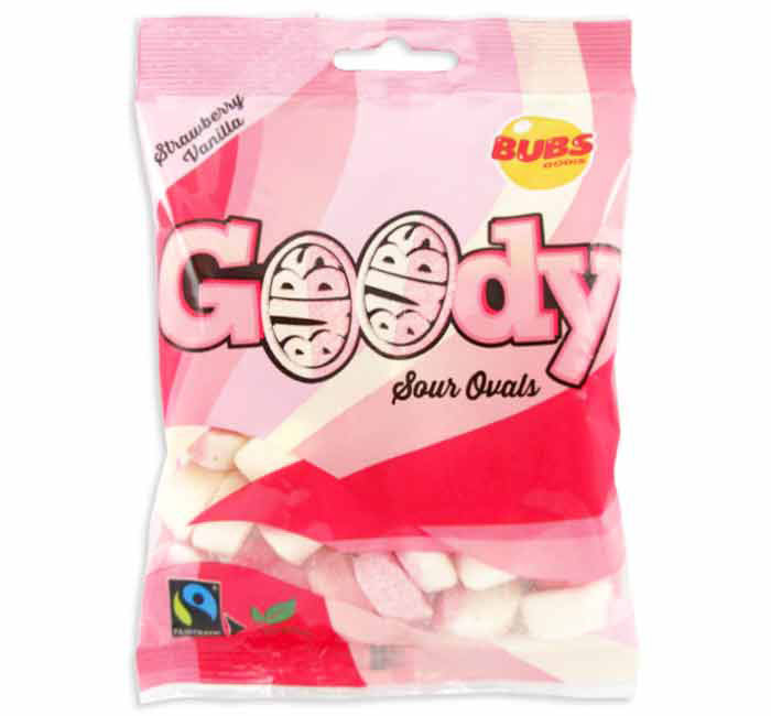 Top Trenz Bubs Godis Strawberry & Vanilla Sour Ovals – Swedish Candy Favorite Candy