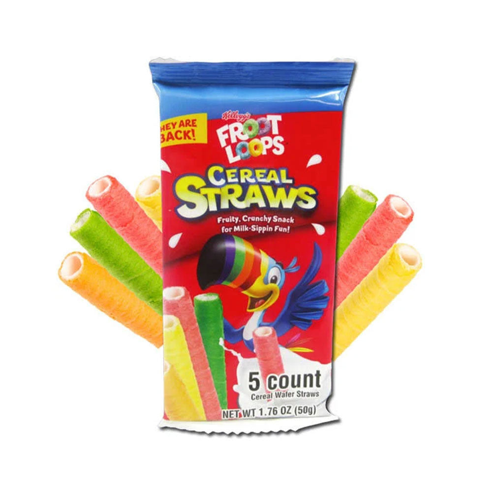 Top Trenz Froot Loop Cereal Straws - Sip Your Milk with Fruity Flavor Fun! Candy
