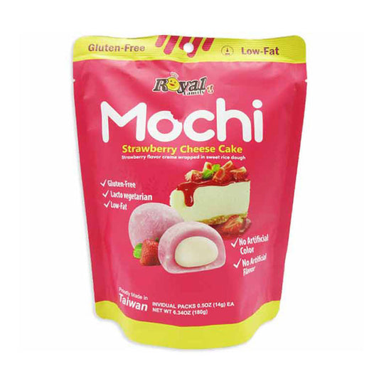 Top Trenz Mochi Strawberry Cheesecake - Soft, Chewy Delight with Strawberry & Cream! Candy