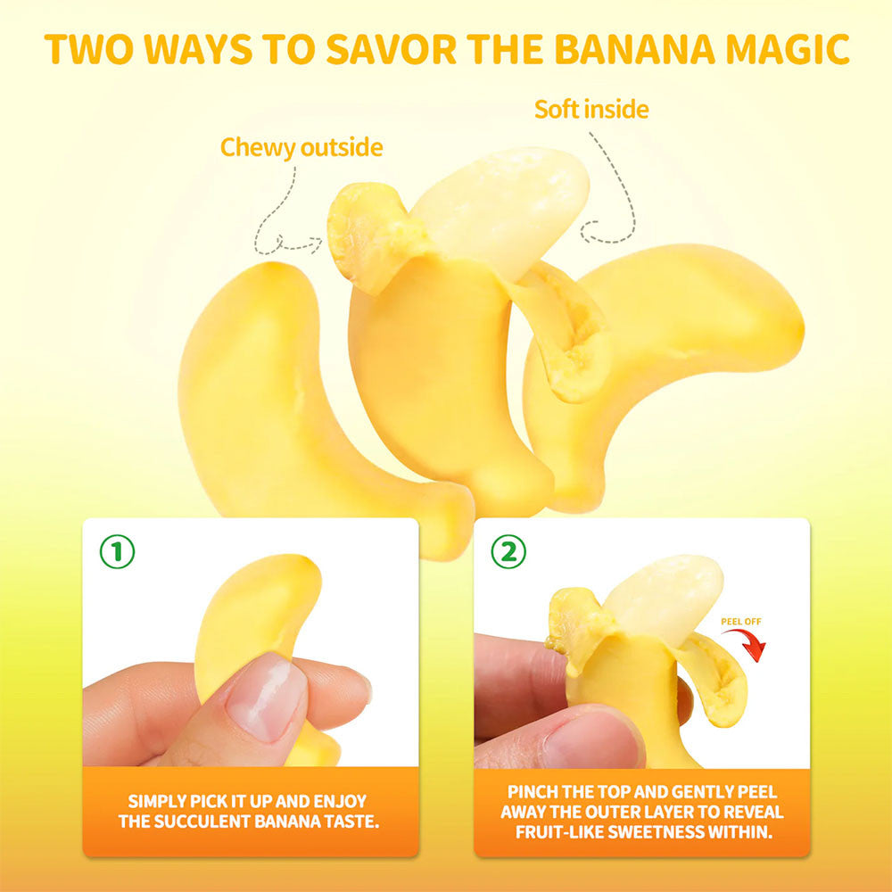 Top Trenz Peelerz - Peelable Banana Gummy - TikTok Viral Candy Made with Real Fruit Juice! Candy