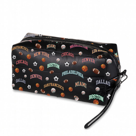 Top Trenz All Star City Boys Puffer Toiletry Bag - Sports Travel Kit Bags