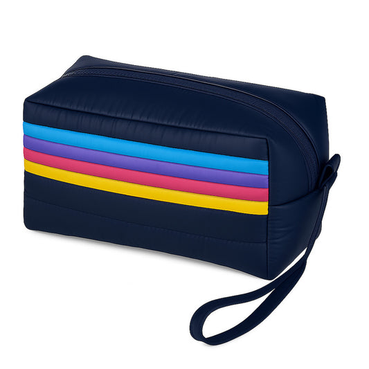 Top Trenz Retro Puffer Cosmetic Bag – Makeup & Toiletry Bag for Camp, Dorm & Travel Bags
