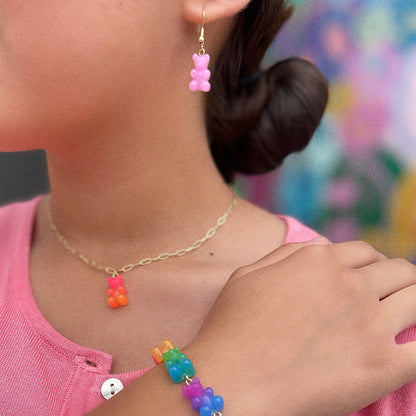 Top Trenz Cute Bear Dangling Jewelry Sets For Kids Accessories