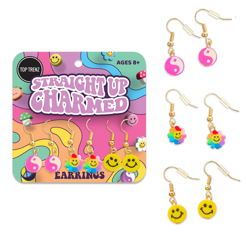 Top Trenz Elegant and Fun Kids' Charmed Earring Sets Accessories