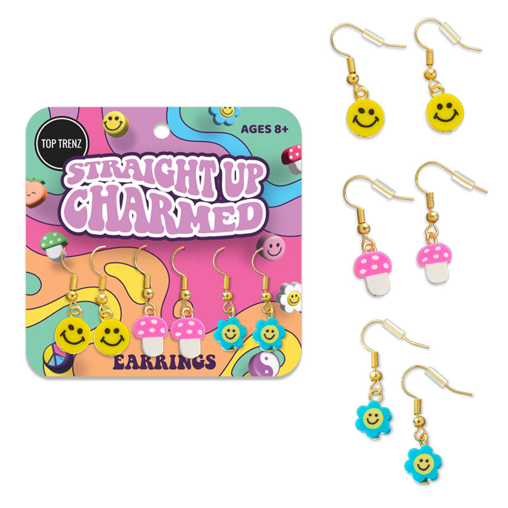 Top Trenz Elegant and Fun Kids' Charmed Earring Sets Accessories