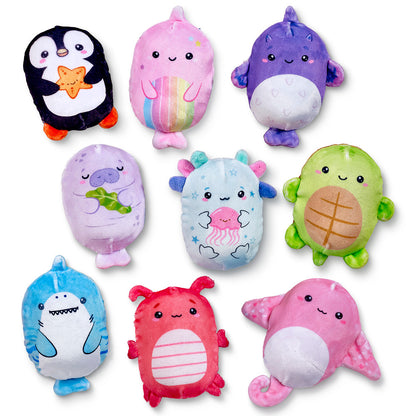 Top Trenz Bubble Stuffed Squishy Friends – Sea Life Edition - Plush Fidget Ball Sensory Toy Toys