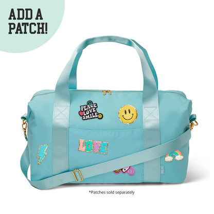 Top Trenz Blue Nylon Duffle Travel Bag For Tween and Teens Bags