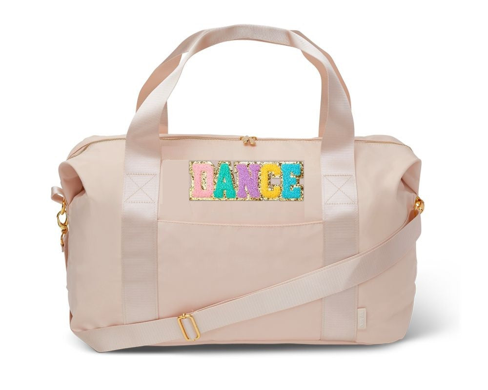 Top Trenz Beige Nylon Weekender Dance Duffle Bag Bags