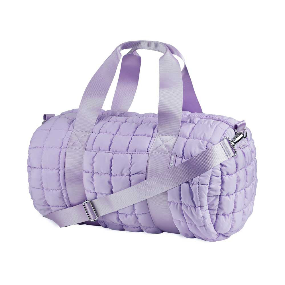 Top Trenz Purple Scrunchie Puffer Duffle – Stylish & Spacious Travel Bag Bags
