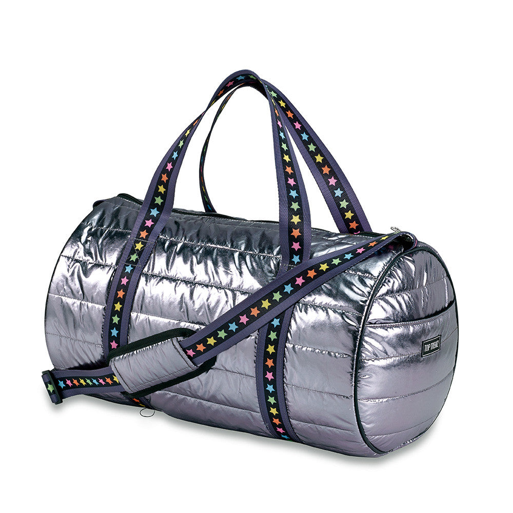 Top Trenz Gunmetal Puffer Duffels Overnight Bags Bags