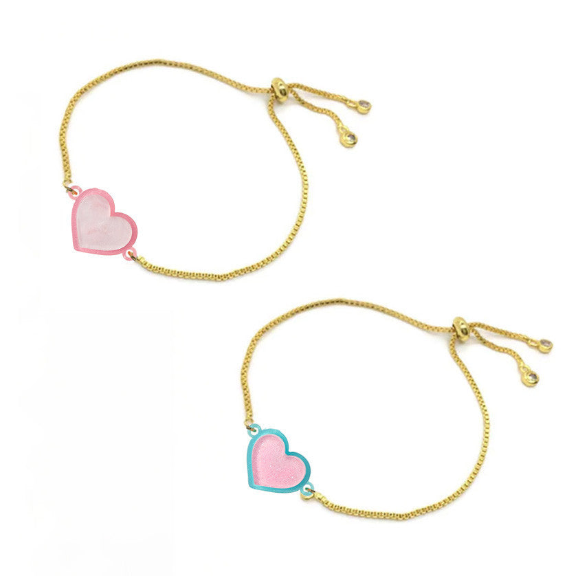 Top Trenz Colorful Acrylic Heart Bracelet – J.V.Cham Collection - A Perfect Gift for Someone You Love Accessories|Holiday