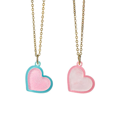 Top Trenz Colorful Acrylic Heart Necklace – J.V.Cham Collection - Perfect Valentine’s Day Gift Accessories|Holiday